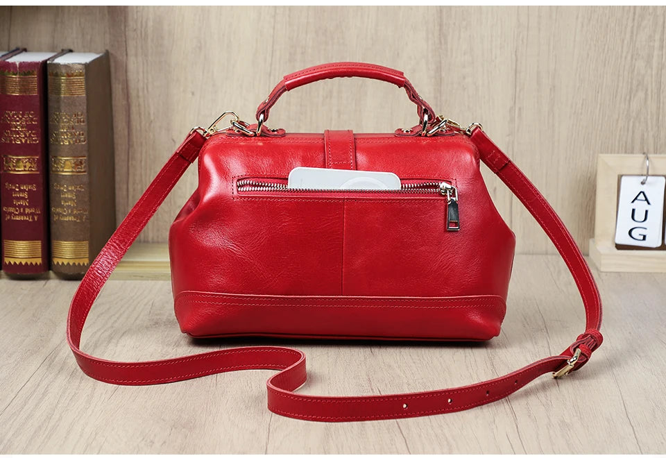 CONTACT'S Genuine Leather Sling Shoulder Bags for Women Luxury Designer Tote Bag Women‘s