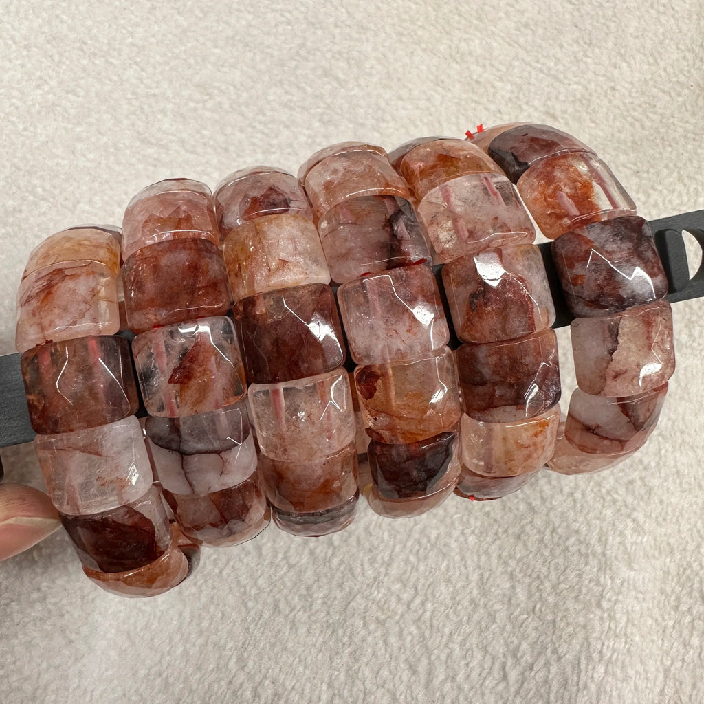 Crystal Bracelet Red Glue Flower