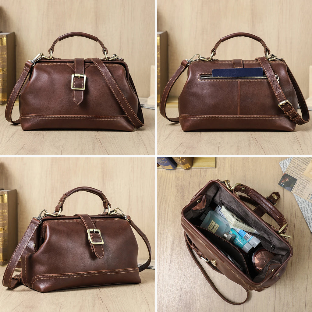 CONTACT'S Genuine Leather Sling Shoulder Bags for Women Luxury Designer Tote Bag Women‘s