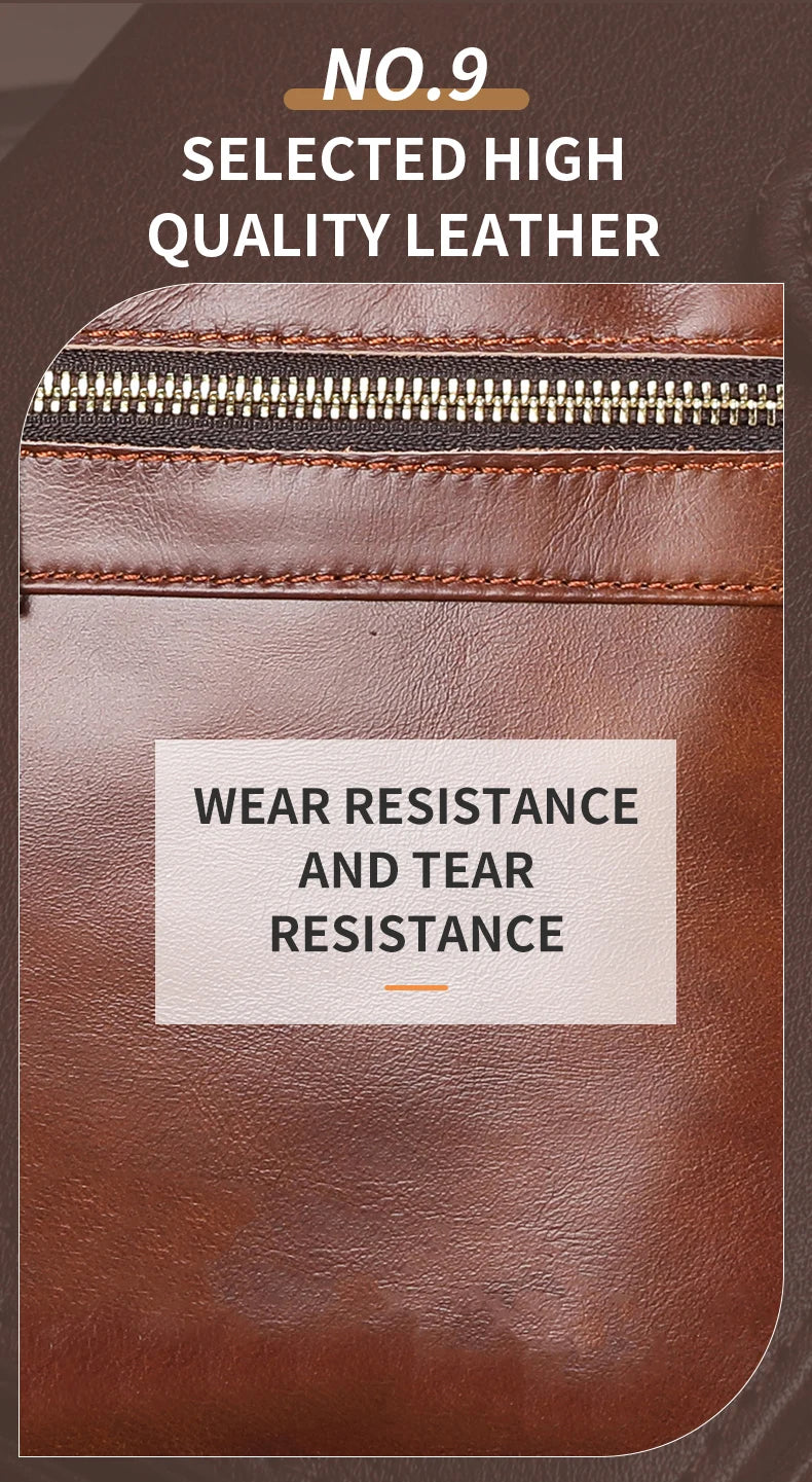 BULLCAPTAIN Leather Laptop Bag