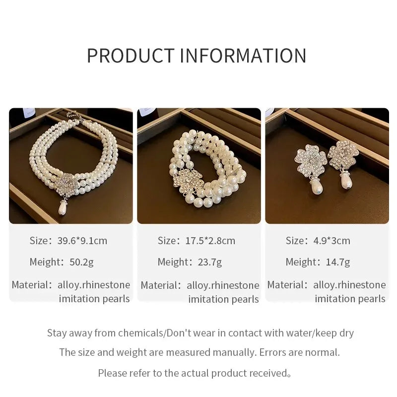 Flower  Necklaces Women French Luxury