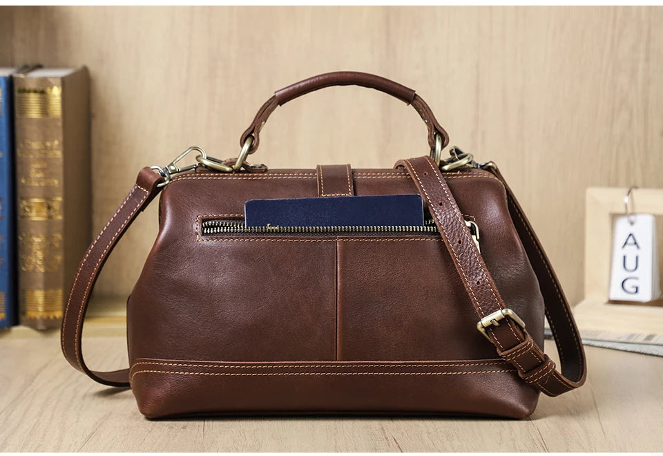 CONTACT'S Genuine Leather Sling Shoulder Bags for Women Luxury Designer Tote Bag Women‘s