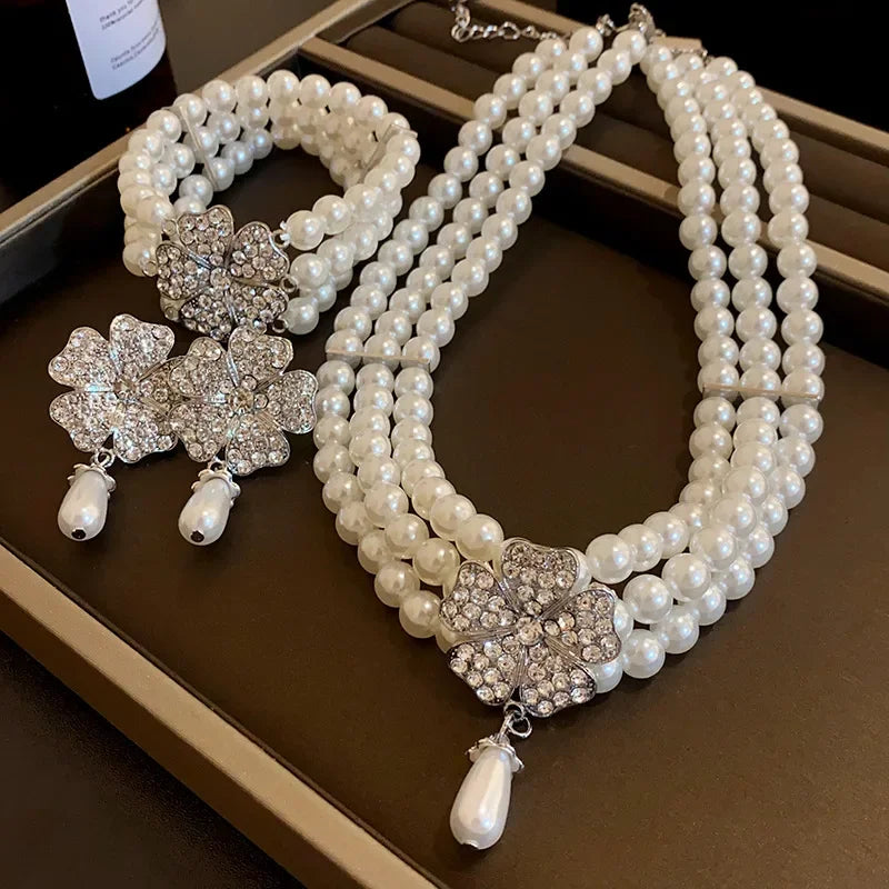 Flower  Necklaces Women French Luxury