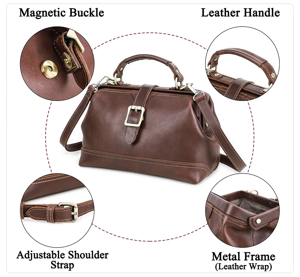CONTACT'S Genuine Leather Sling Shoulder Bags for Women Luxury Designer Tote Bag Women‘s
