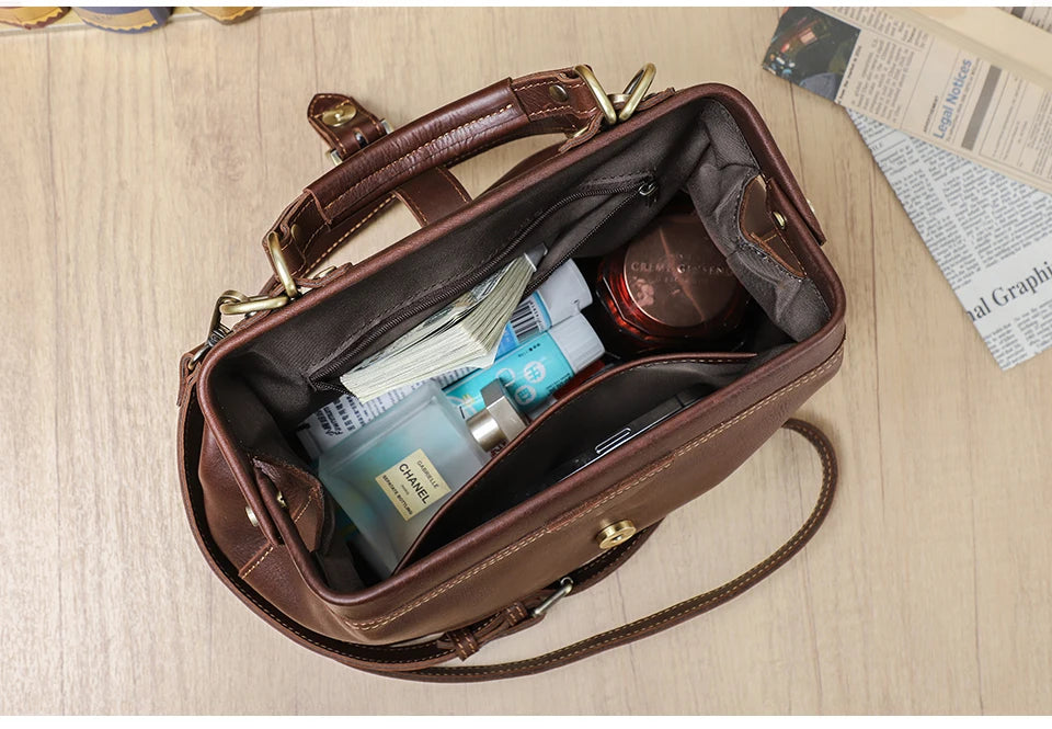 CONTACT'S Genuine Leather Sling Shoulder Bags for Women Luxury Designer Tote Bag Women‘s