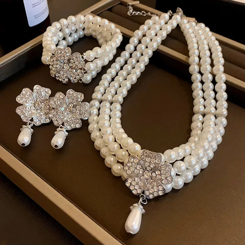 Flower  Necklaces Women French Luxury