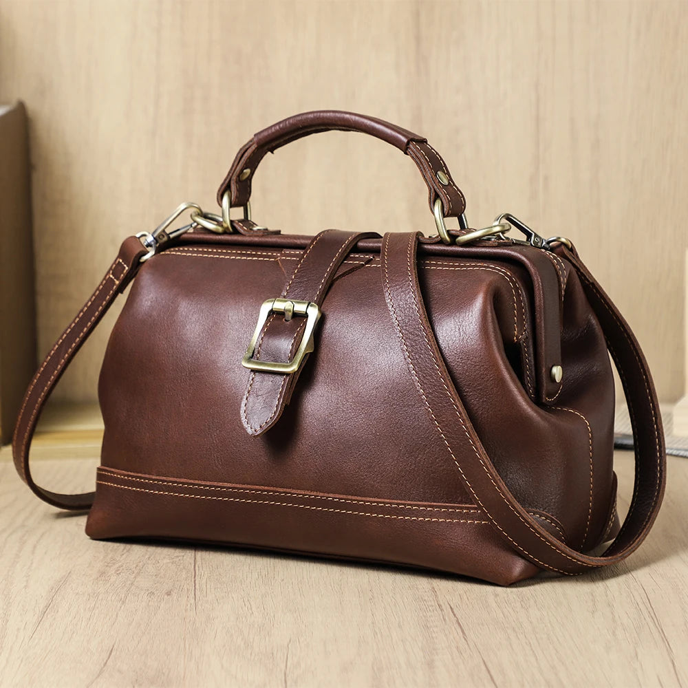 CONTACT'S Genuine Leather Sling Shoulder Bags for Women Luxury Designer Tote Bag Women‘s