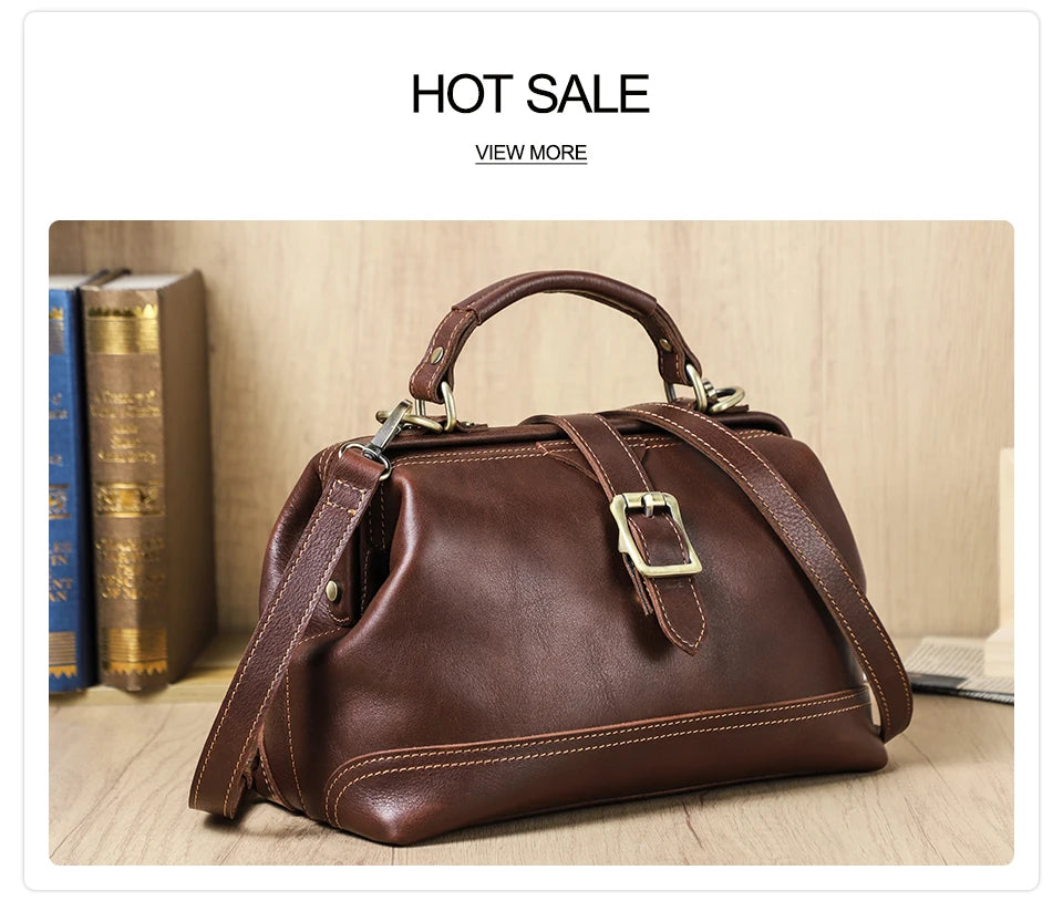 CONTACT'S Genuine Leather Sling Shoulder Bags for Women Luxury Designer Tote Bag Women‘s